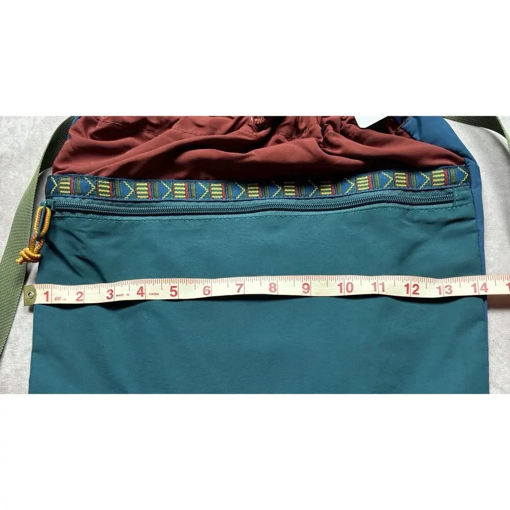L.L.Bean Mountain Classic Drawstring Pack Backpack Brown Blue Green NWT Large
